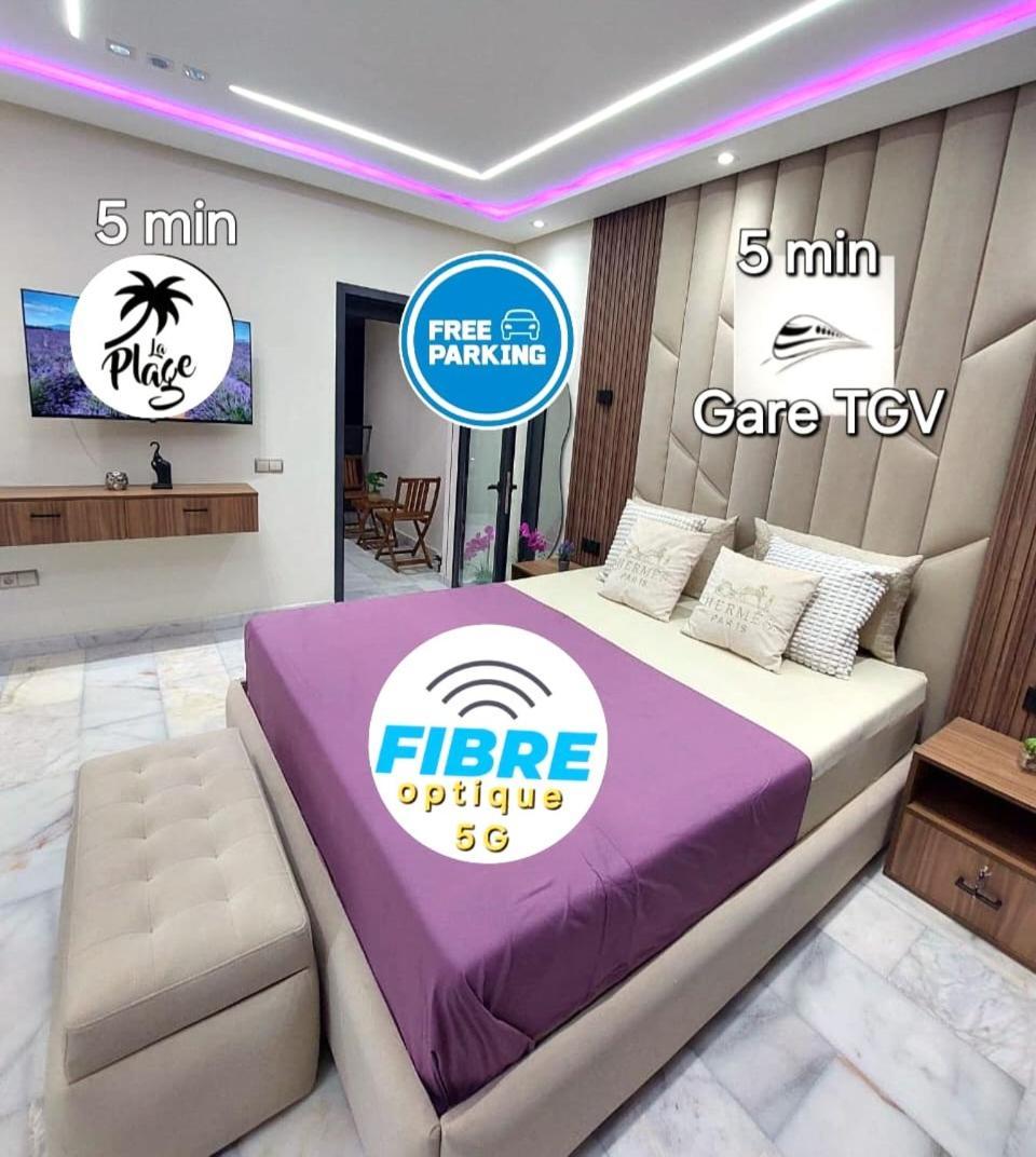 Appartement De Luxe Tanger 5 Min Gare Tgv & Corniche-Wifi Fibre Optique-Only Family Eksteriør bilde